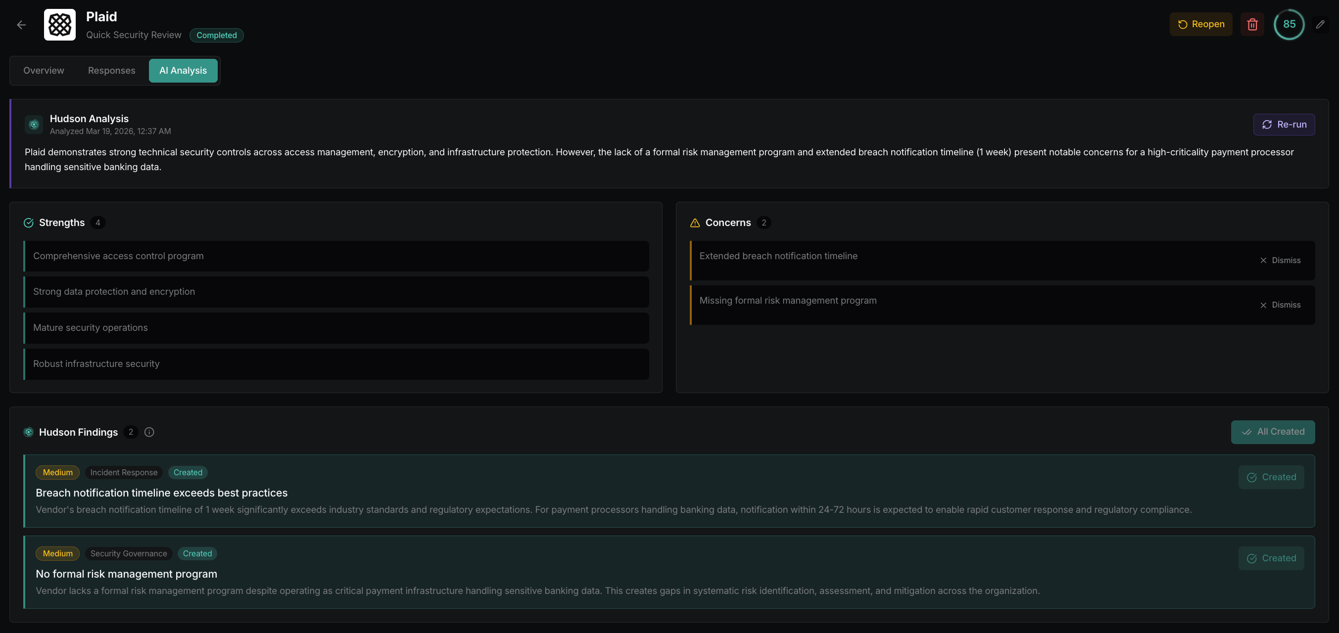 Scout AI analysis screen
